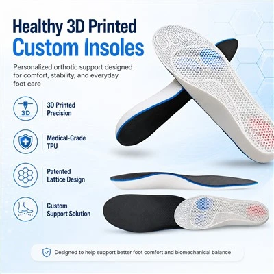 3D Printed Arch Support Insoles