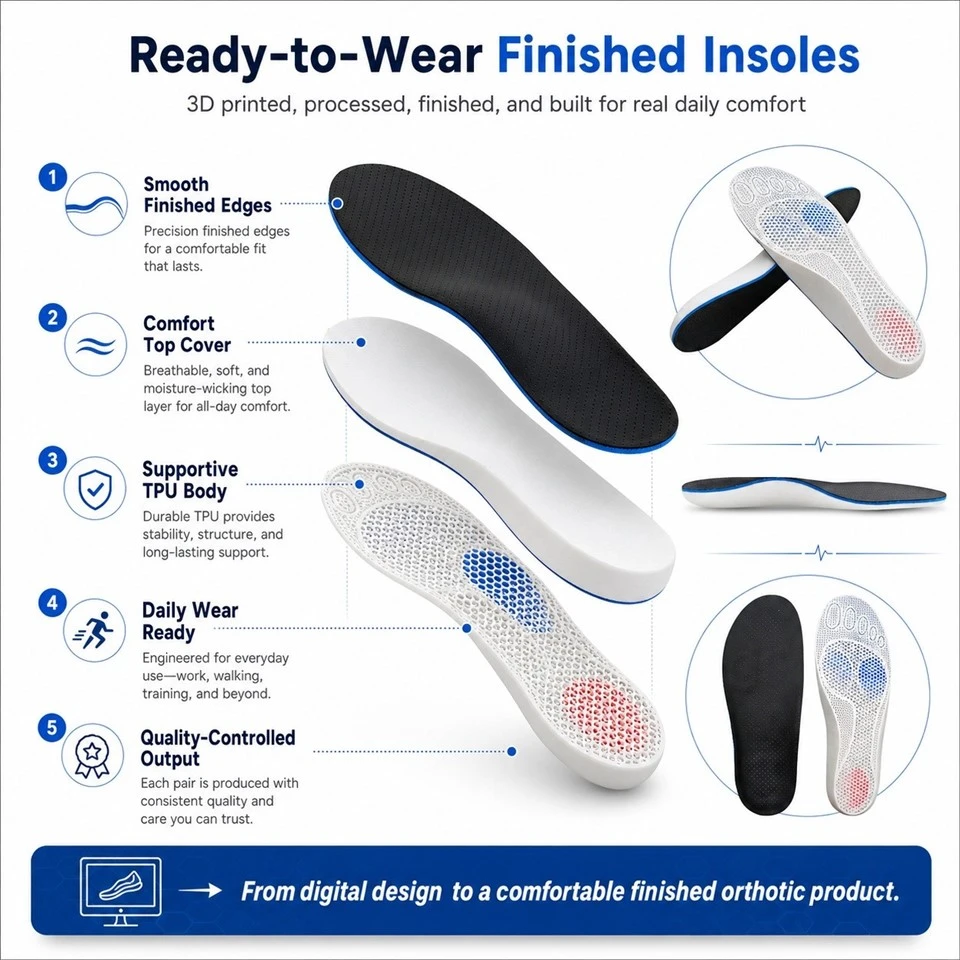 3D Printed Arch Support Insoles manufacturers