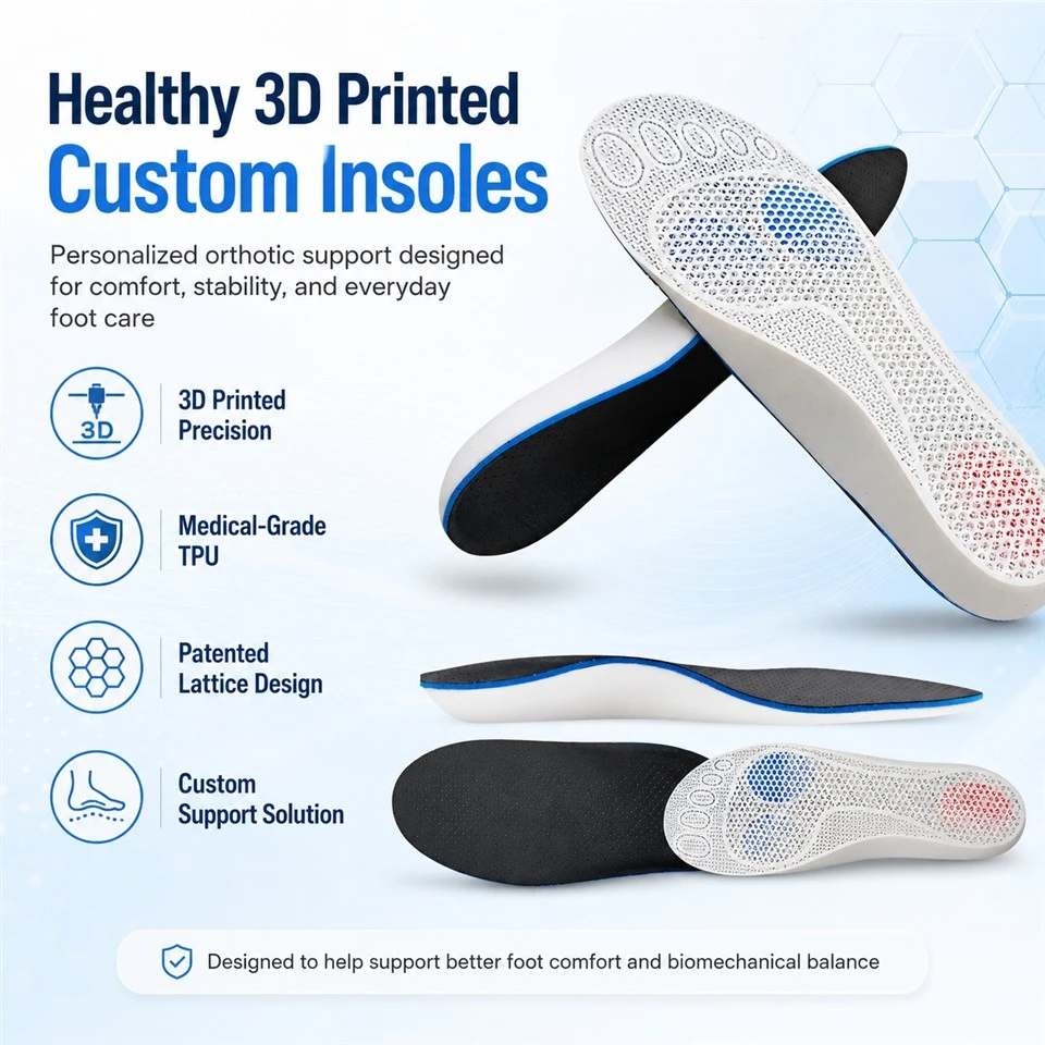 3D Printed Arch Support Insoles